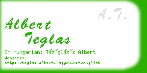 albert teglas business card